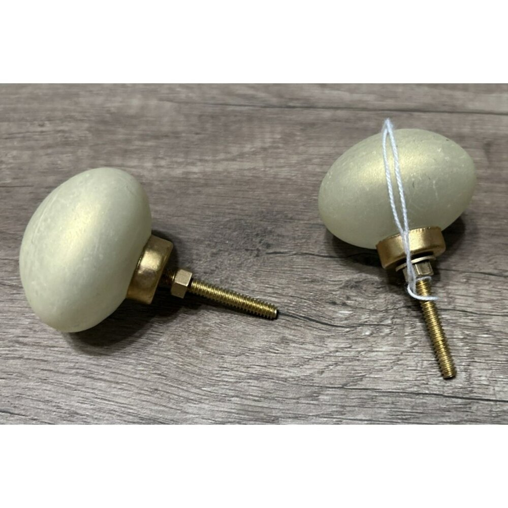 Gold Round Cabinet Knob 2 Piece Wall Hook New